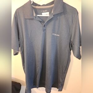 Columbia Omni Mens Blue Polo Shirt Size L